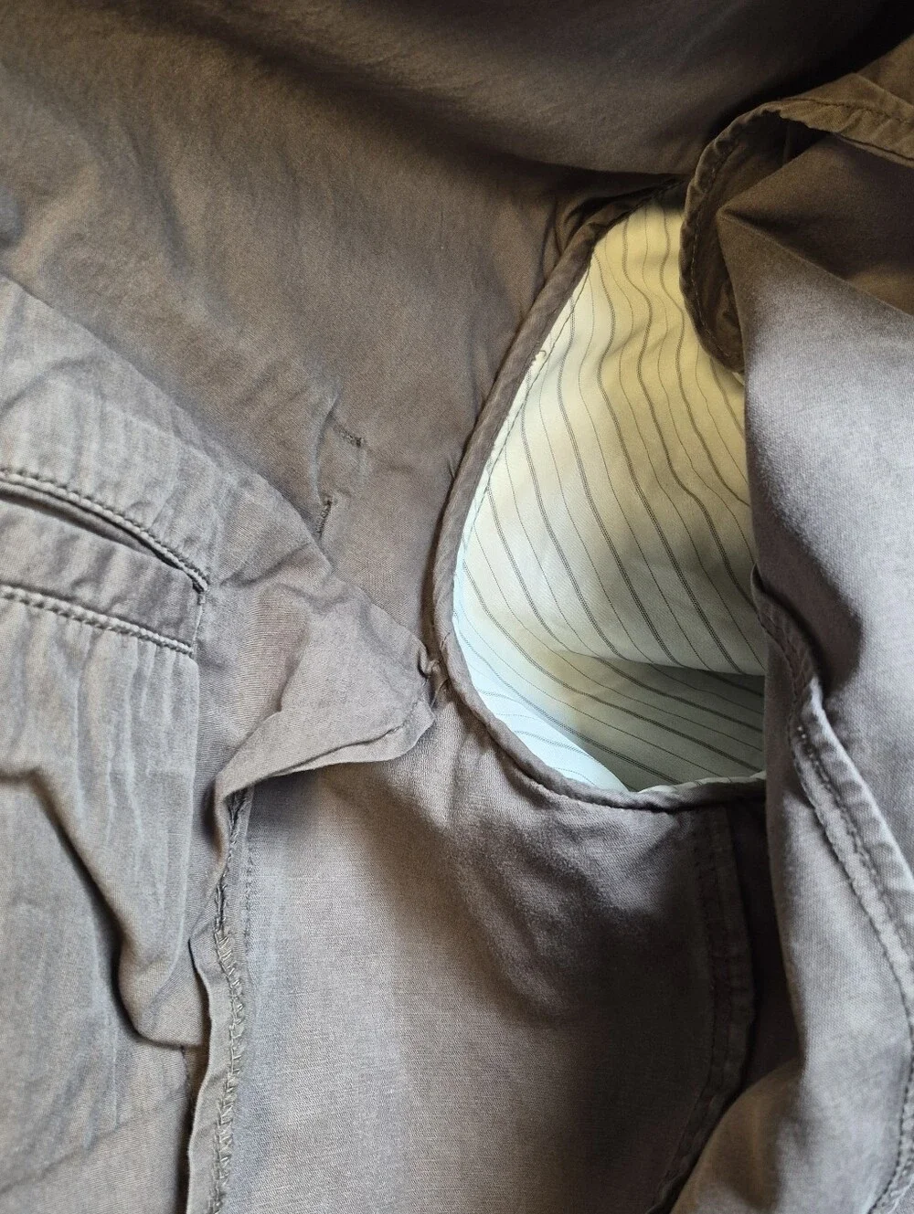 Banana Republic Safari Jacket Men Sz Large Brown Canvas Field Barn Chore Utility